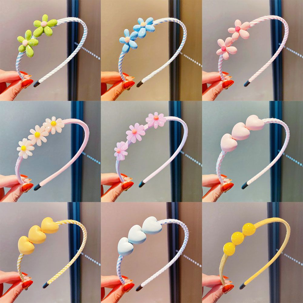 Lovely Candy Color Children Flower Hairbands Hair Hoop Headbands Kids Hair Accessories