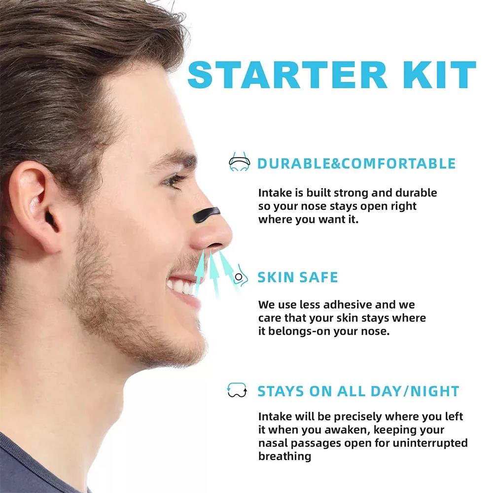 2025 New Sport Nasal Dilator Sleep Nasal Breathing Dilators Starter Kit Nose Breathe Strips Magnetic Nasal Strips Reduce Snoring