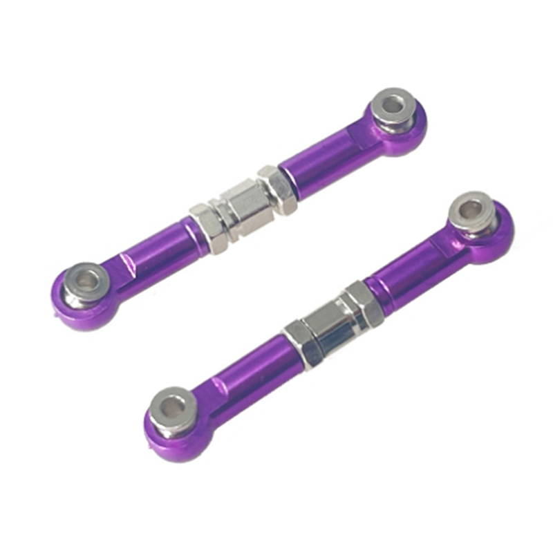 RC Car Metal Upgrade Accessories Steering Rod for Go 1/14 14209 14210 H14BM RC Car Upgrade Parts(Purple)