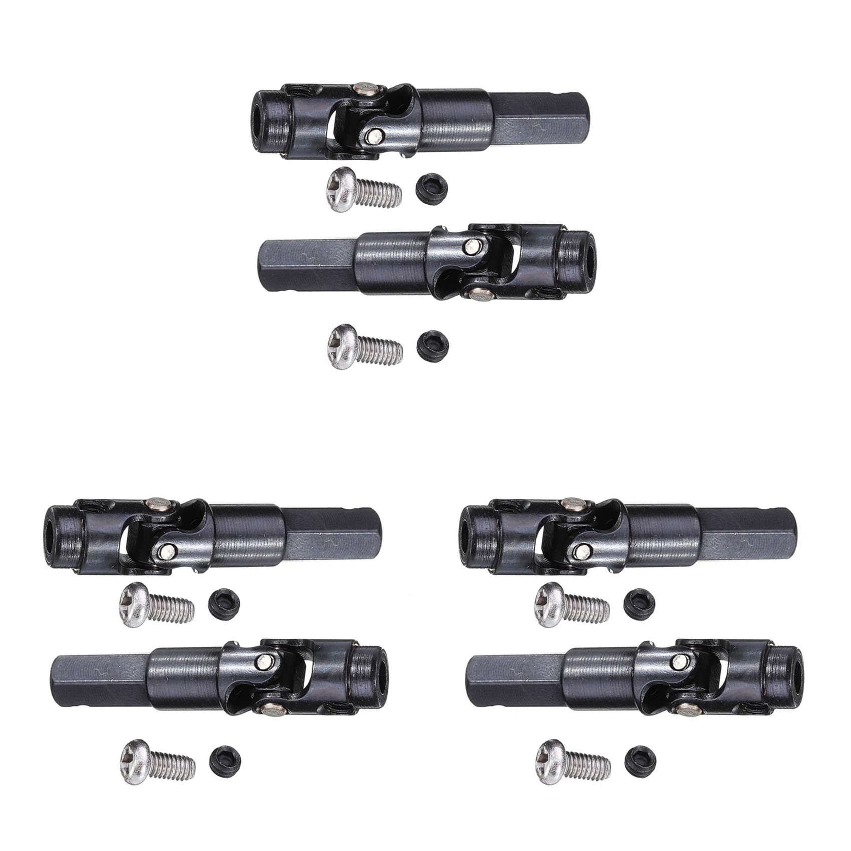 JAERBEE 6 Pcs Metal Universal Drive Shaft for C14 C24 C34 C44 B14 B16 B24 B36 1/16 RC Car Parts
