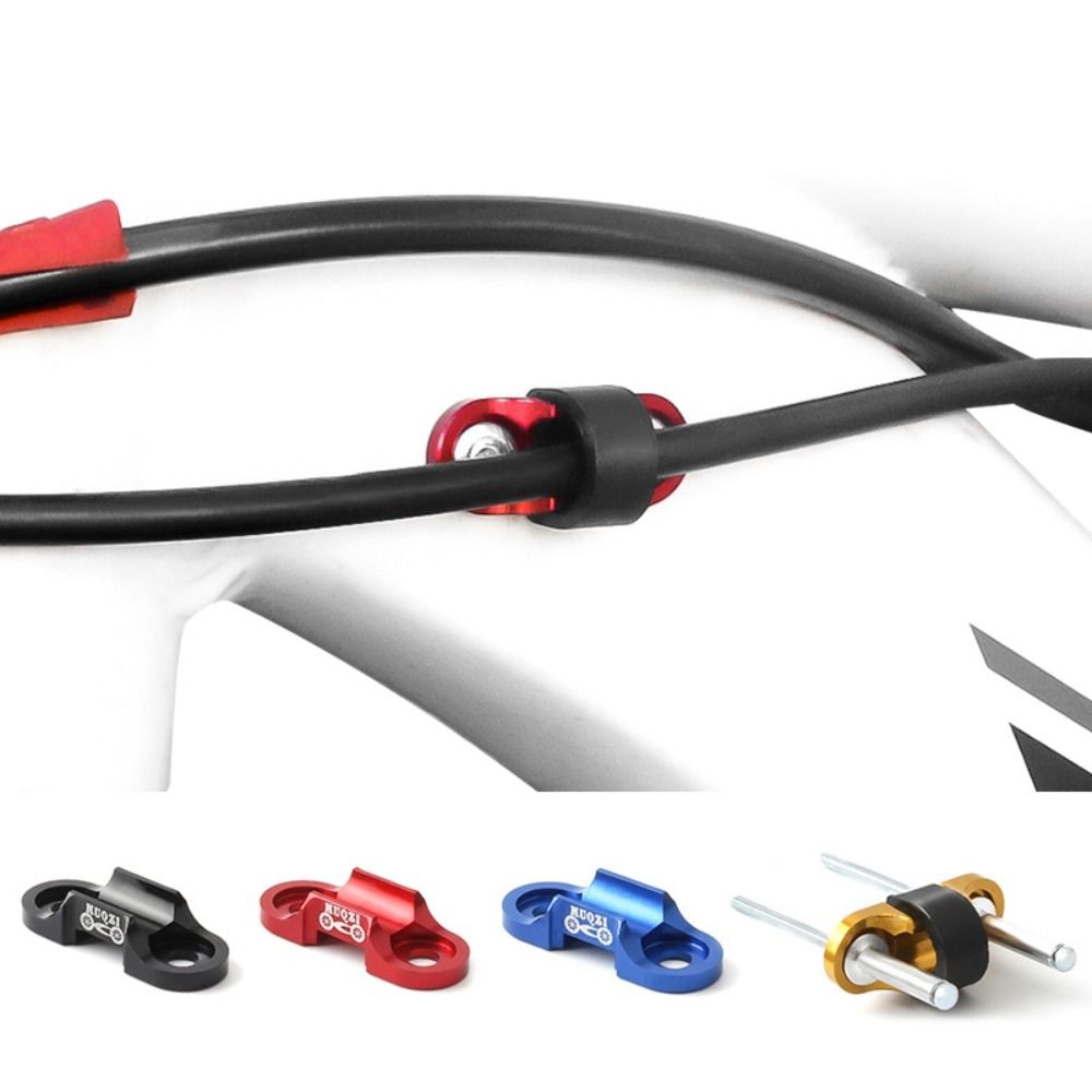 Shifter Line Aluminum Alloy Bicycle Brake Cable Guide Stable Universal Line Pipe Buckle Colorful Durable Pipe Buckle Base Folding Bike