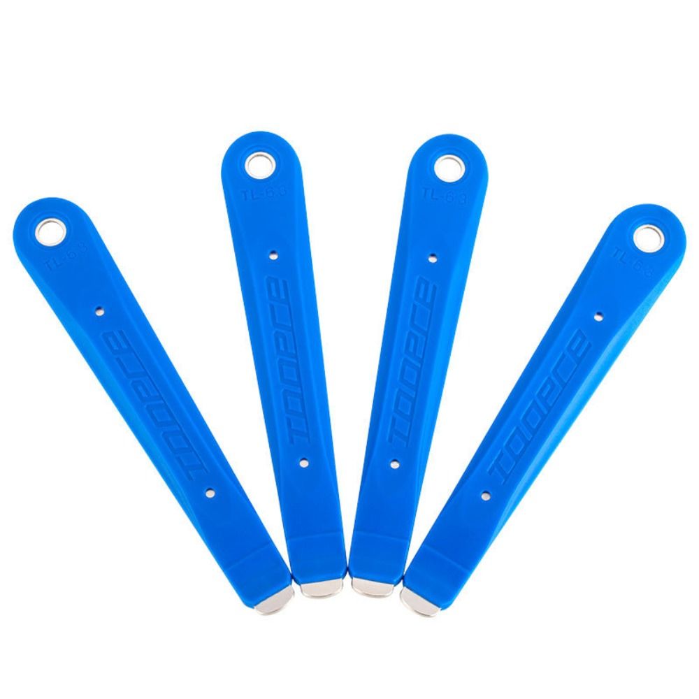 2PCS Durable Plastic Bicycle Tire Lever Stainless Steel Blue Pry Bar Bike Wheel Repair Tool MTB