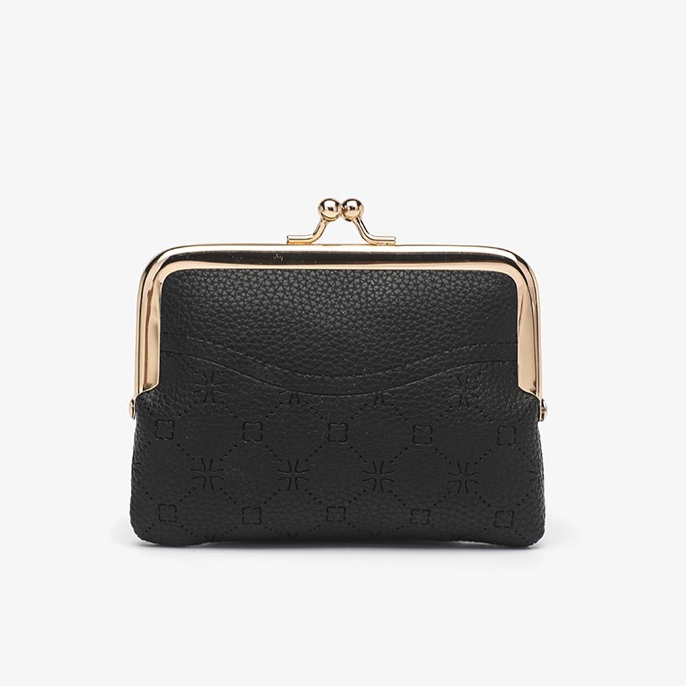 Portable PU Coin Purses Flower Stripe Money Bag Small Women's Bags Girls