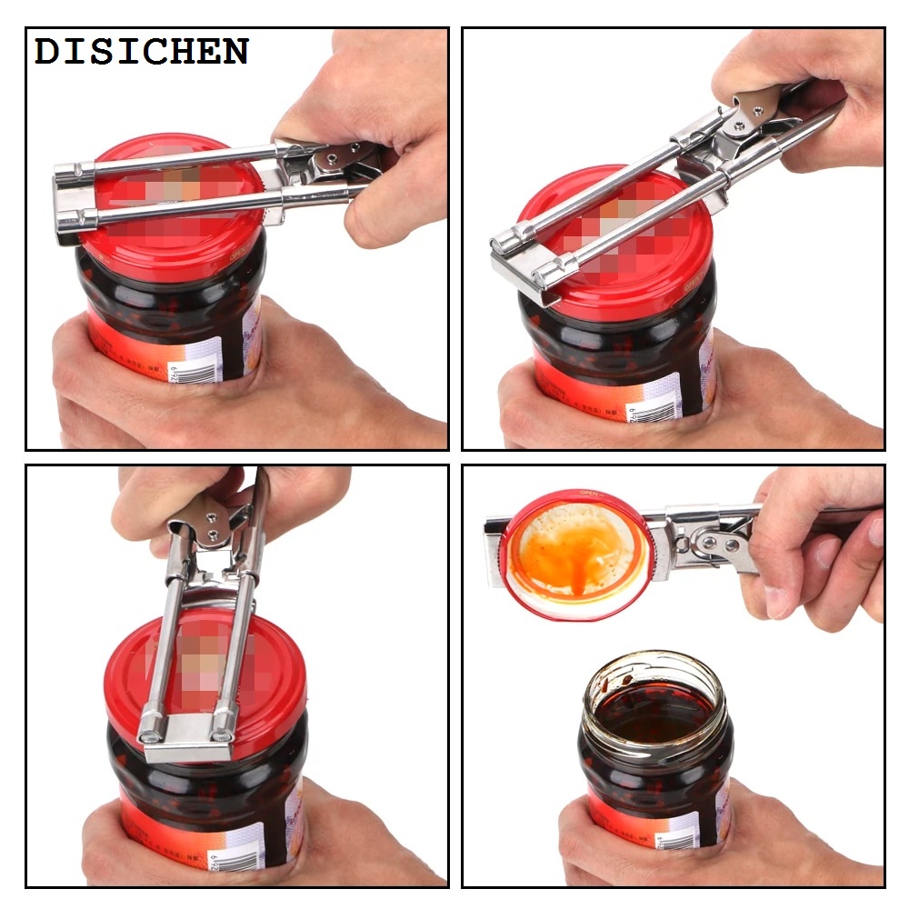 DISICHEN Hot Selling Jar Lid Opener Gripper Can Opener Adjustable Stainless Steel Kitchen Accessories Multifunctional