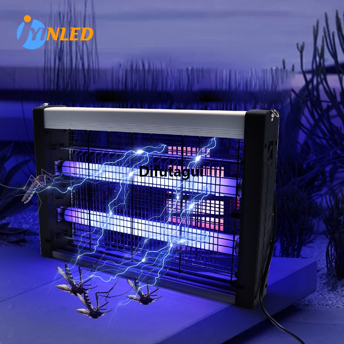 Difutagui UV Electric Shock Mosquito Killer Lamp Wall-mounted Indoor Outdoor New style Rechargeable Mosquito Killer Noiseless Insect Killer