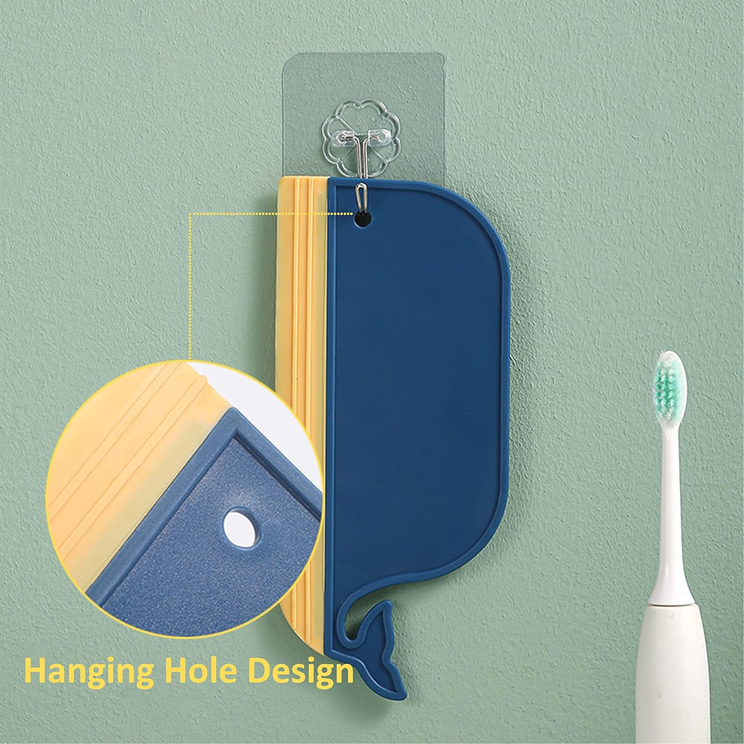Silicone Glass Wiper Whale Scraper - Bathroom , Kitchen & Window Cleaning Brush