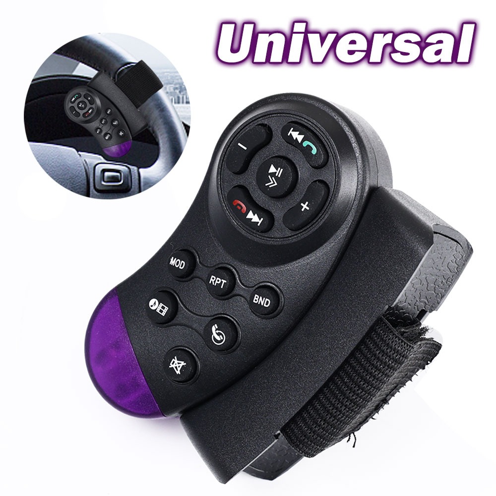 Multi Function Wireless Steering Wheel Remote Control Steering Wheel Switch 11-Key Button Remote Control Bluetooth-handfree Buttons Media Music Player Universal Controller For Car Radio