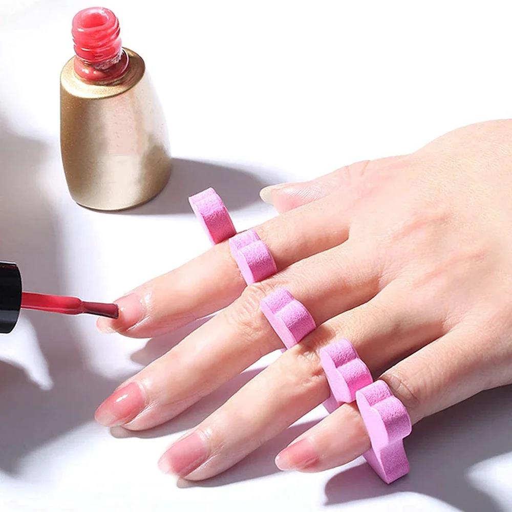 HOT 10Pcs Toe Separators Pedicure Foot Fingers Sponge Separators Spacer for Nail Polish Nail Art Painting Toenails Manicure Art Tool
