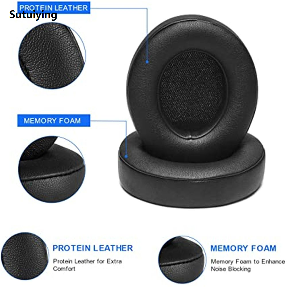Sutuiying 1 Pair Earmuffs Ultra-soft Sponge Cushion For Beats Studio 2 New 3 Replacement Ear Pads Wired Wireless Headphone Accessories