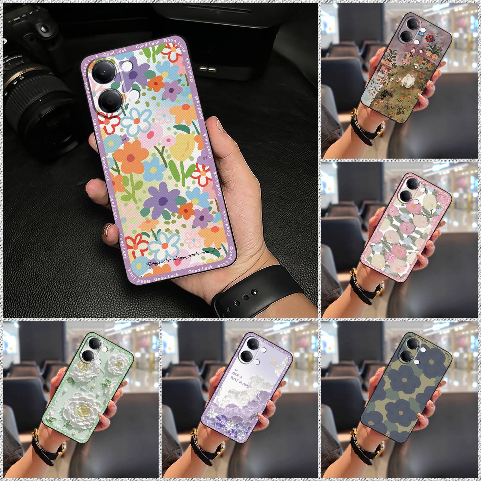 Soft case Anti-dust Phone Case For VIVO Y05 4G/Y21 5G 2026 Oil Painting Silicone Full wrap flower Protective Phone Pouch
