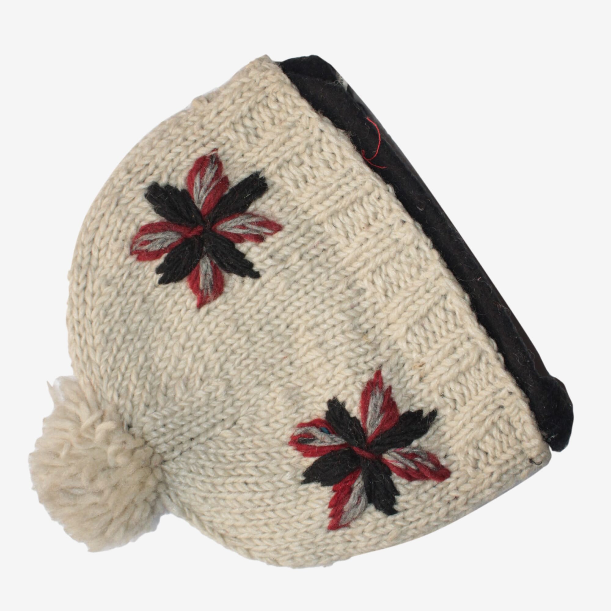Grey Woolen Winter Cap For Kids