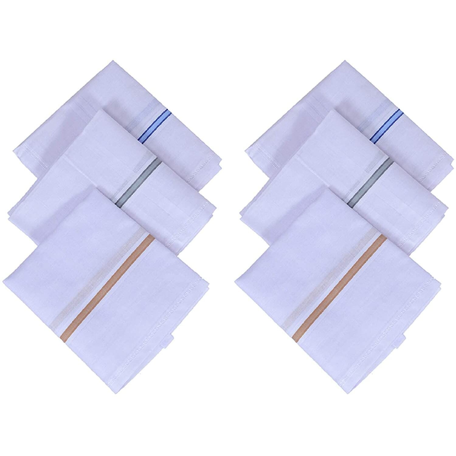 Pack of 6 Cotton Handkerchiefs For Men