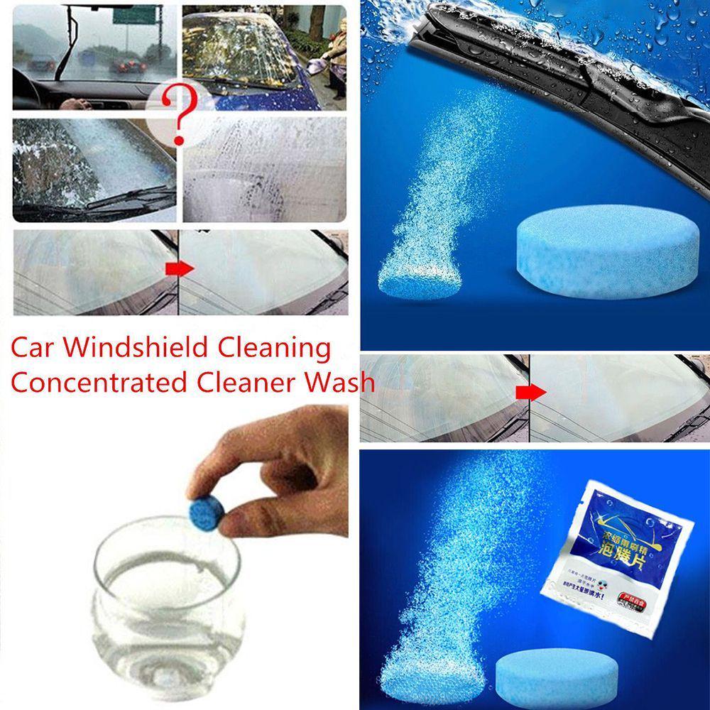 Car Cleaning Effervescent Tablet Windshield Glass Cleaner Washer Tools Kitchen Bathroom (Pack Of 5)