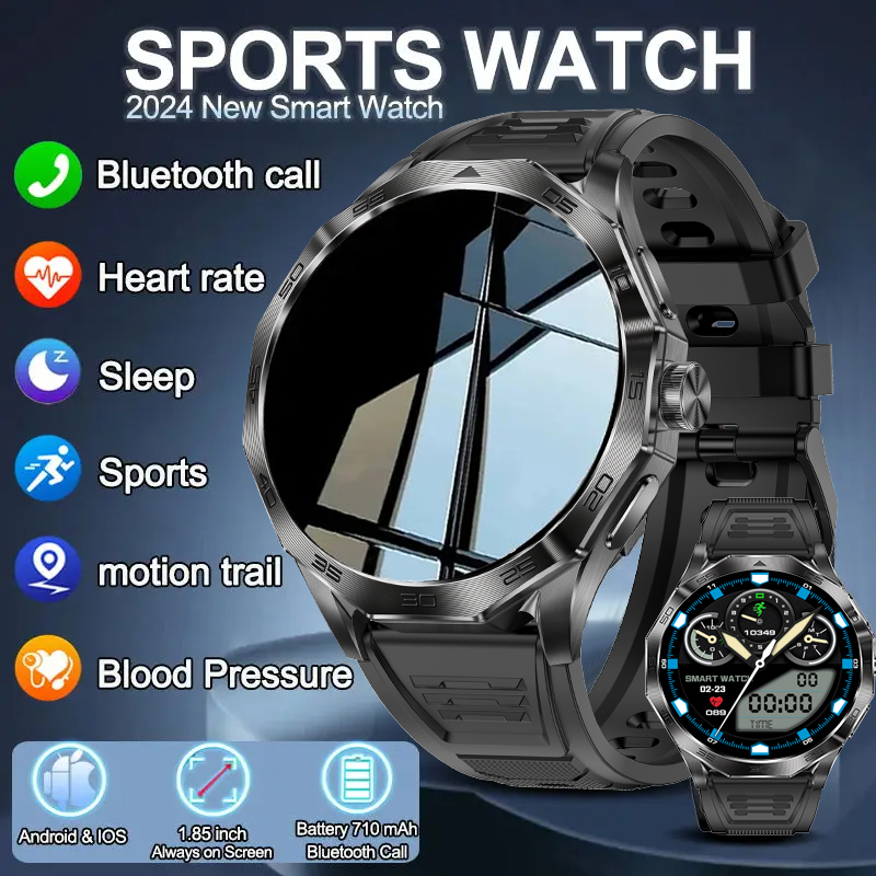 HOT GPS DA03 Smart Watch for Men, 1.85 , Ultra HD AMOLED Screen, 710 mAh Battery, Bluetooth Call Smartwatch, Huawei, Xiaomi, New,