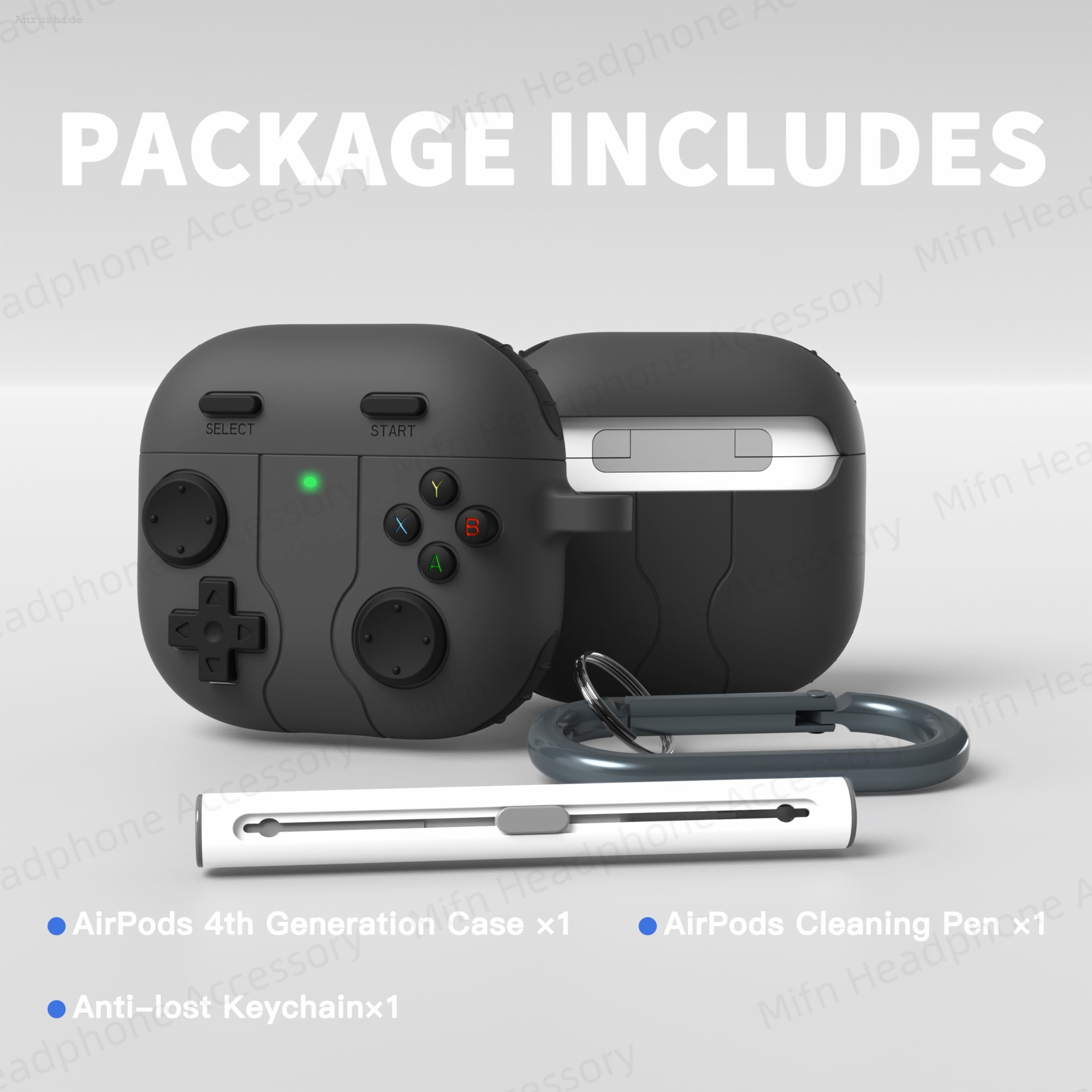 2 in 1 for airpods 4 Case 3D Game Console Soft Silicone Earphone Bargain price Cover with Keychain Cleaner Kit for Earphone Case for Airpods