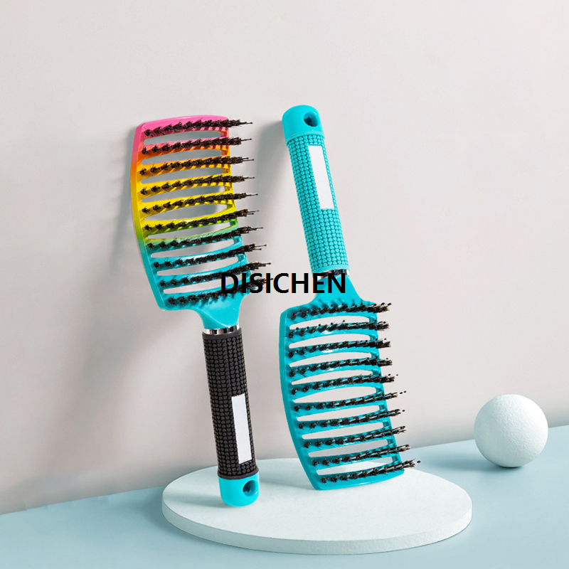 DISICHEN 1 piece anti-static salon hair brush women's wet massage comb bristle nylon hair brush wet curly hair styling hair comb 2025 New