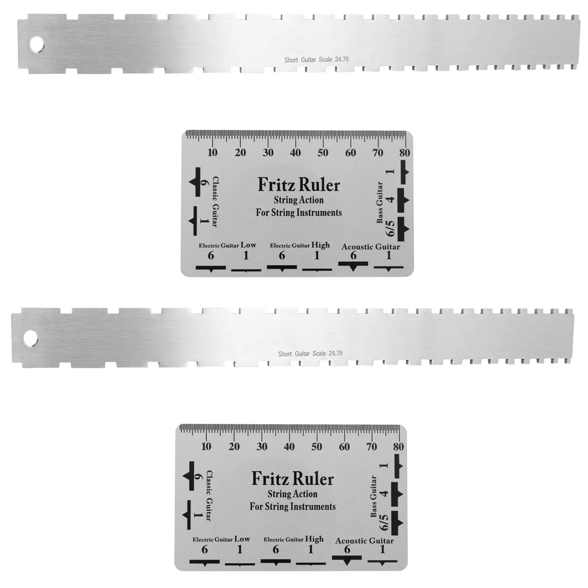 fasdaga 2X Guitar Neck Notched Straight Edge Luthiers Tool for 24.75 Inch and 25.5 Inch Electric Guitars - image 1