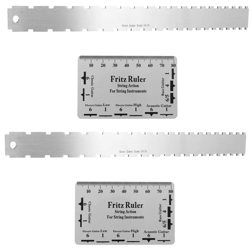 fasdaga 2X Guitar Neck Notched Straight Edge Luthiers Tool for 24.75 Inch and 25.5 Inch Electric Guitars