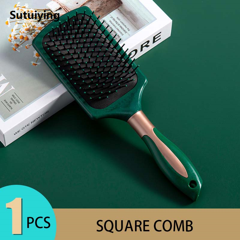 Sutuiying KLINA Hair Massage Air Cushion Comb Brush Scalp Hairbrush Detangle 【2025 Version】 Anti Static Salon SPA Hairdressing Styling Tool Oval Round