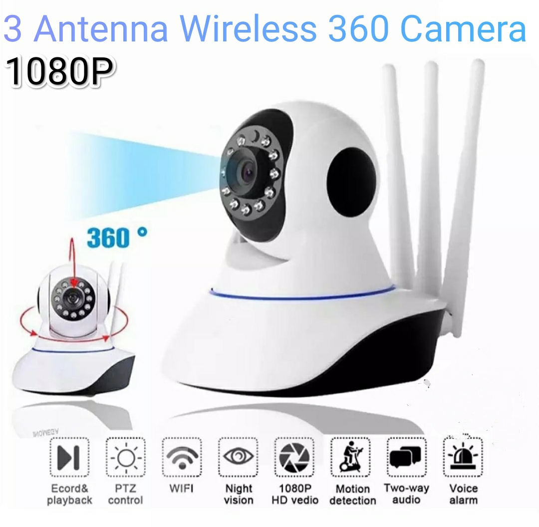 Wireless Wifi 720P 1Mp Three Antenna Surveillance Ip Home Security Camera