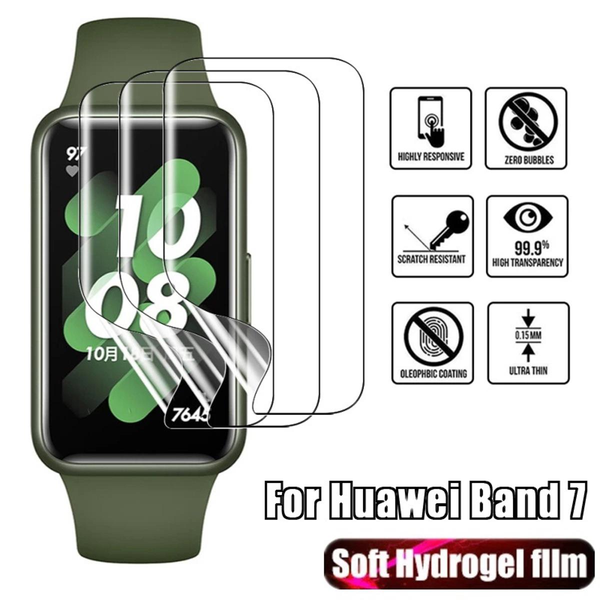 Anti-scratch TPU Hydrogel Film /9D Curved Protective Film /Clear Full Coverage Soft HD Screen Protector/Compatible With Huawei Band 7 /Smart Watch Accessories
