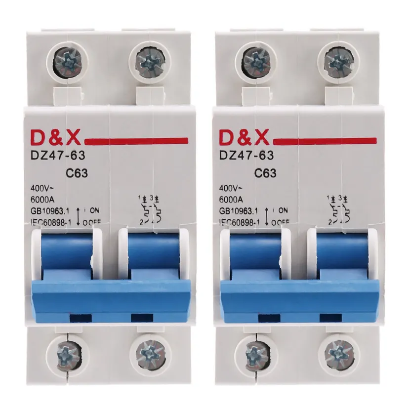 fasdaga 2X 2P 63A AC400V MCB Solar Energy Photovoltaic (pv) Solar AC Circuit Breaker