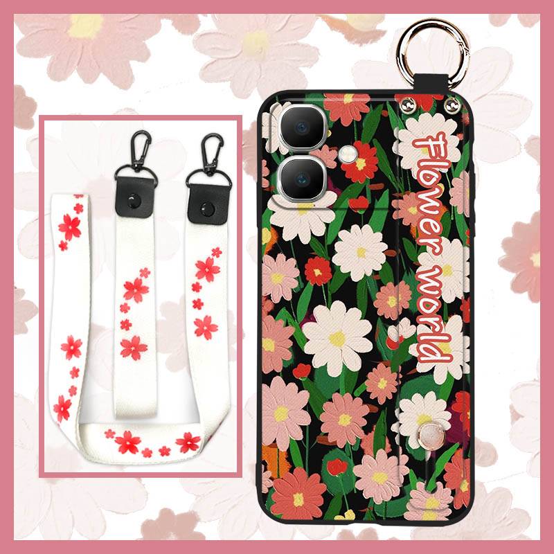 Protective Oil Painting Phone Case For MOTO G 5G 2026 Flower Soft case Waterproof Phone Holder Anti-knock Durable Ring