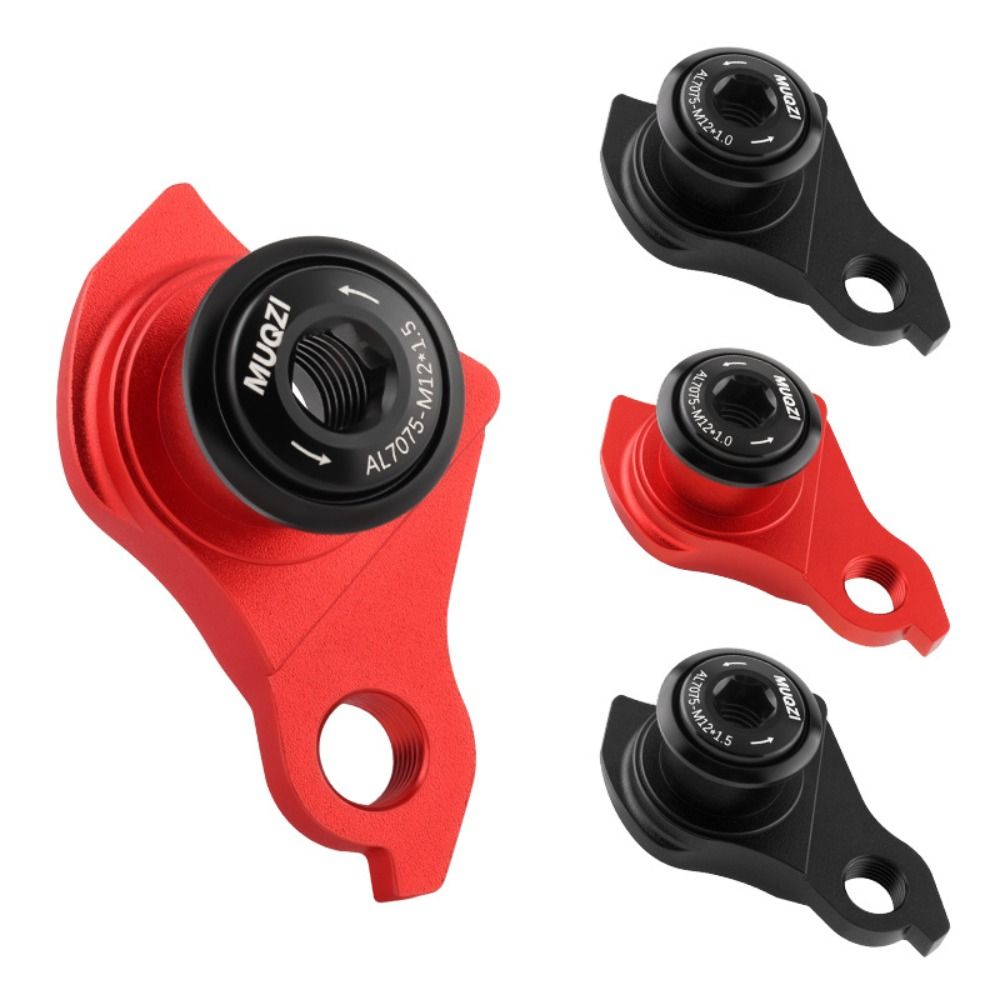 Durable Aluminum Alloy Rear Derailleur Tail Hook 1.0/1.5 Pitch Lightweight Rear Derailleur Hanger Black Red Bike Frame Rear Bicycle