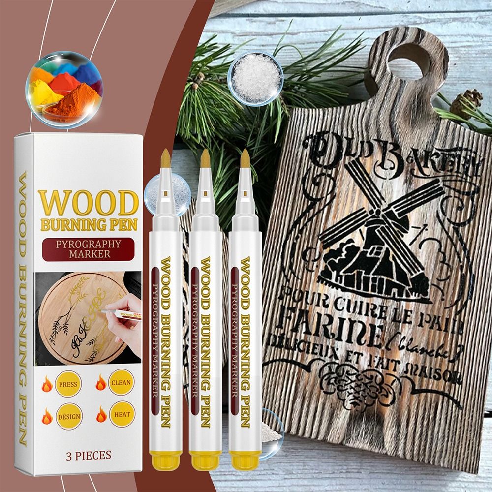 New Resin Burning Pen Durable Long Lasting Scorch Pens Easy to Use Multifunctional Pen for Wood Burn