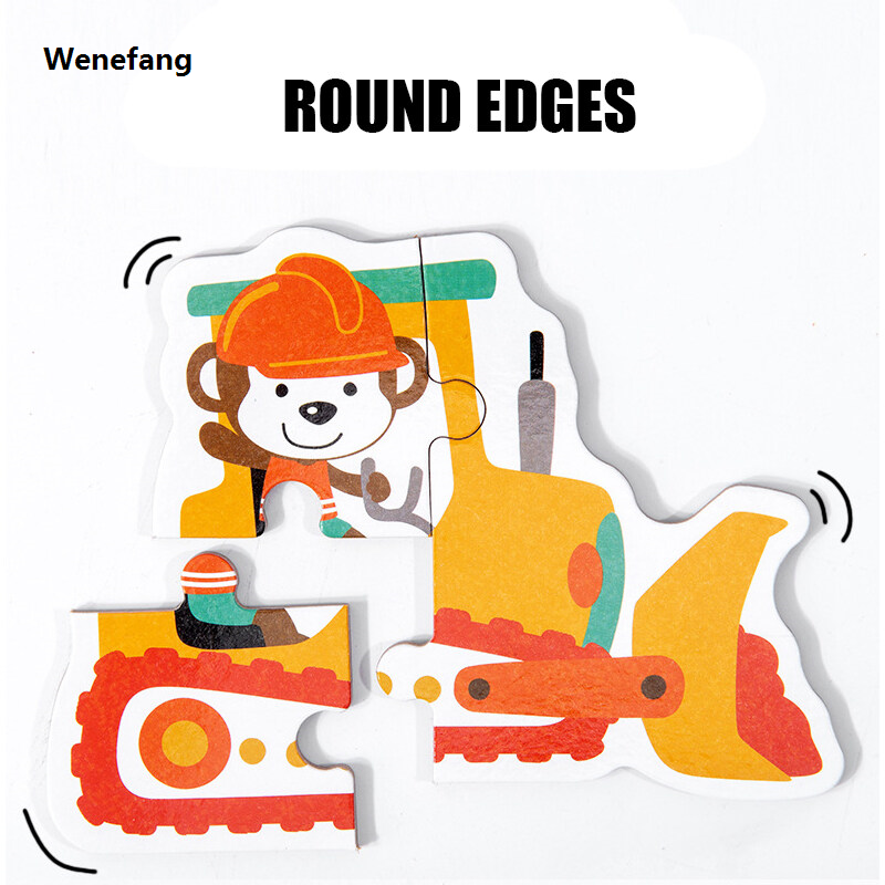 Wenefang Baby Care Children Kids Metal Box Mini Puzzle Game Baby Infant Early Educational Toys Domino Race Toy Block 3D Puzzle Cube Flight Chess Wooden Puzzle - 6241