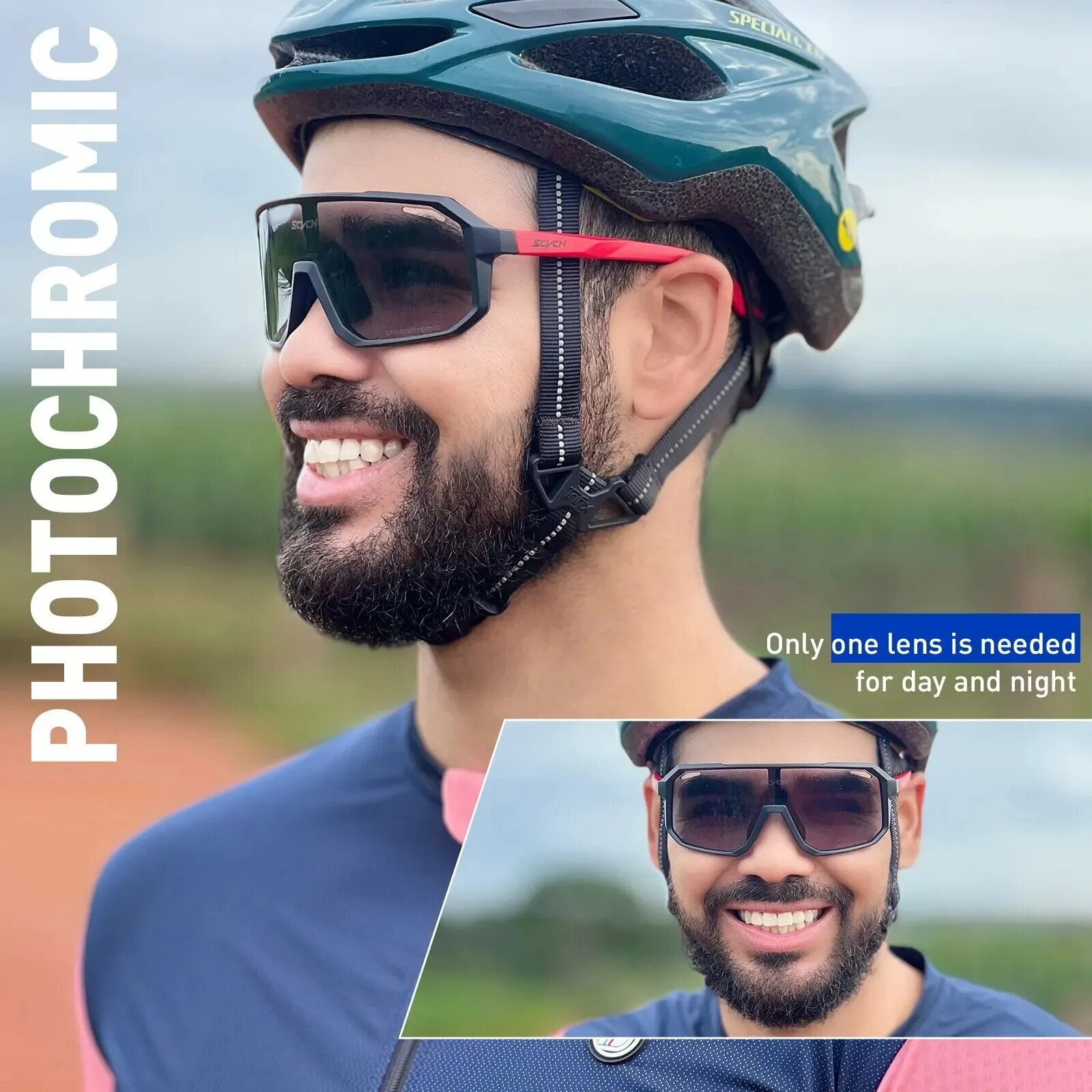 Linman SCVCN New Riding Cycling Sunglasses Outdoor Sports Running GBargain price oggles Men's Mtb Bicycle Glasses Women Cycling Eyewear 1 Lens