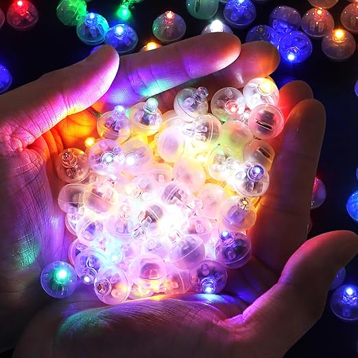 Mini LED Lights Light Balls, Round LED Balloons Lights, LED Balloons Lights, Mini Colorful Balloon Lights for Paper Lantern, Christmas, Birthday, Carnival, Wedding, Garden, Bar, Club