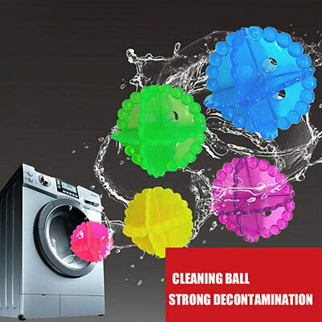 4 Pcs Silicone Washing Machine Ball, Reusable Washing Laundry Dryer Ball, Durable Cloth Cleaning Ball, Anti-Wrap Protection Fabric Softener Washing Clothes Ball