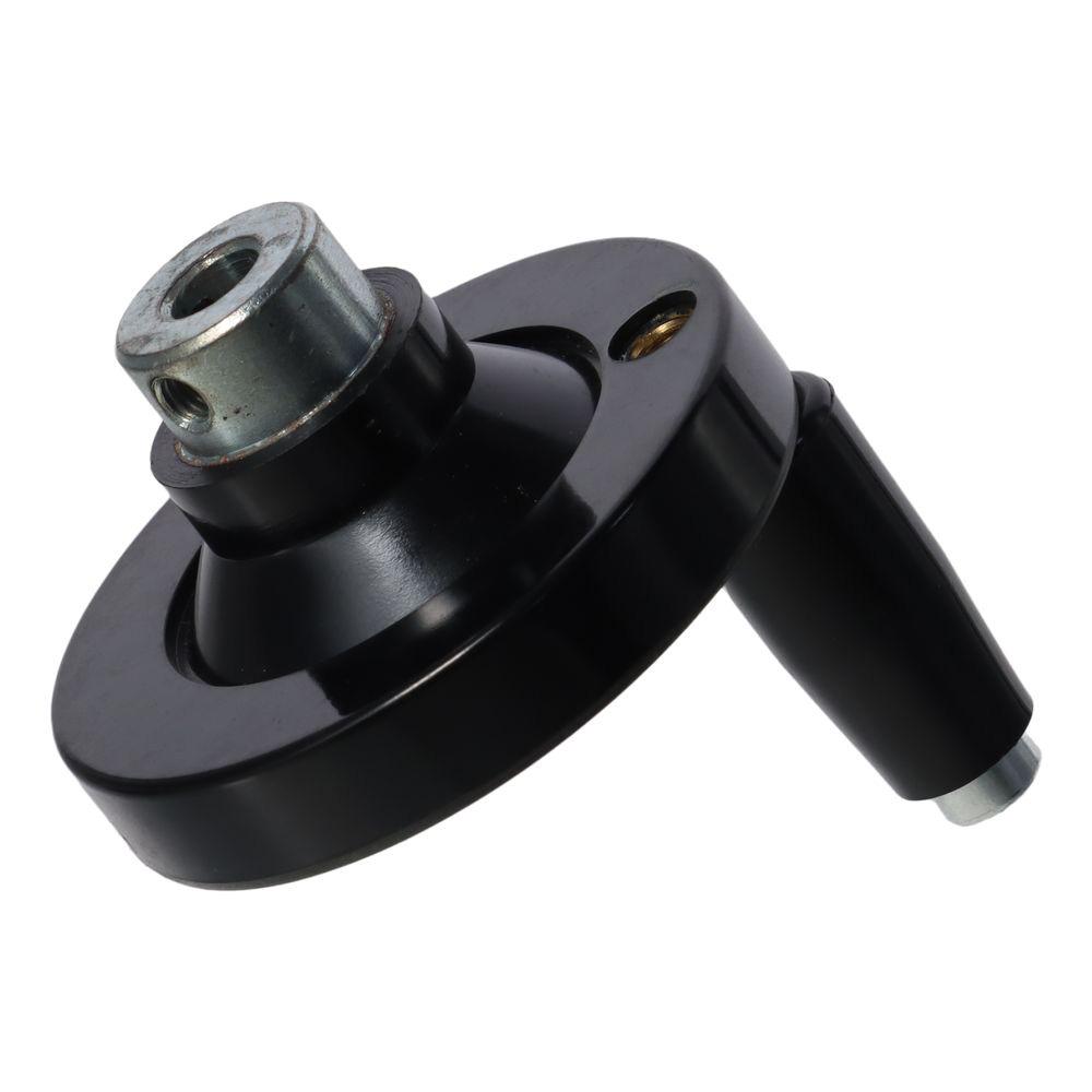 Polished Bakelite Hand Wheel Black 63mm / 2.48" Hand Crank Revolving Handle 8mm / 0.32" for Milling Machine