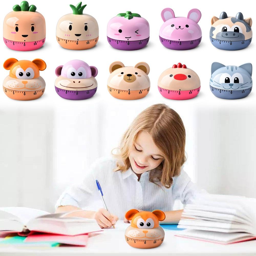 ABS Animal Student Learning Time Mechanical Timer Kitchen Food Timer Manual Timer Digital Cooking Timer