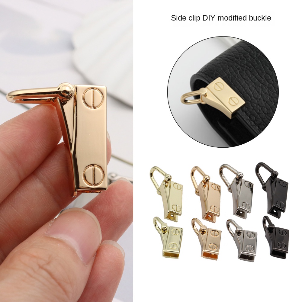 1 Pair New Metal Bag Transformation Side Clip Punch-free Not Fade Bag Connector Clip Detachable Purse Connector Buckle