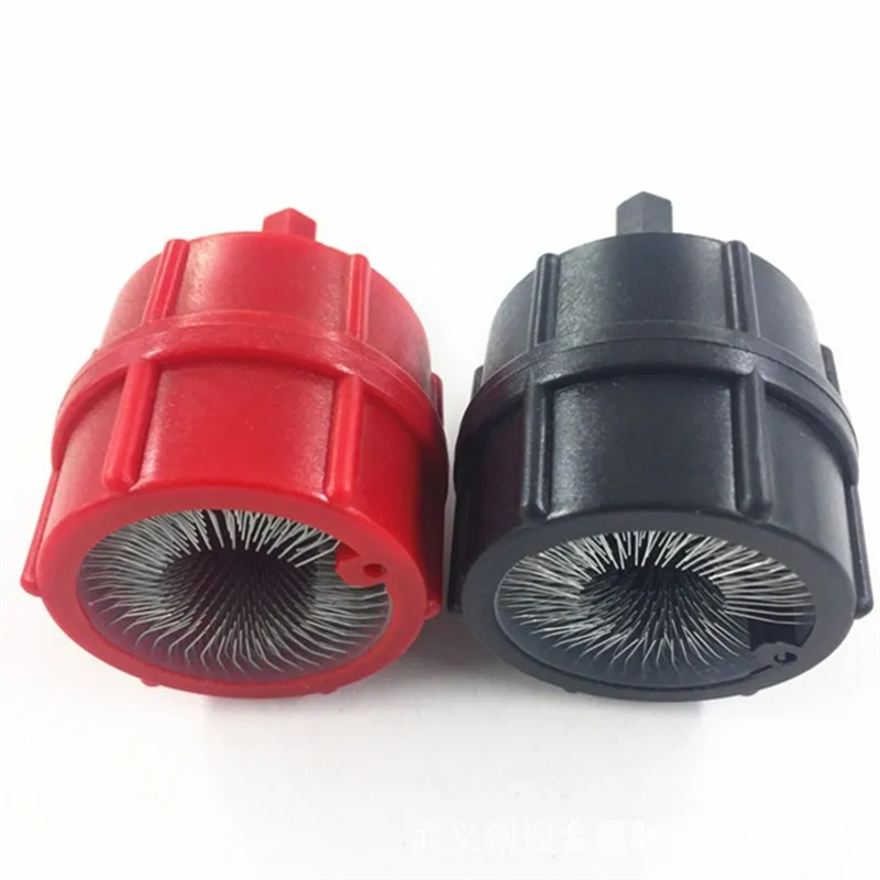 OUMERY 2pcs Plastic Car Battery Terminal Brush Top Post Terminal Cleaning Tool