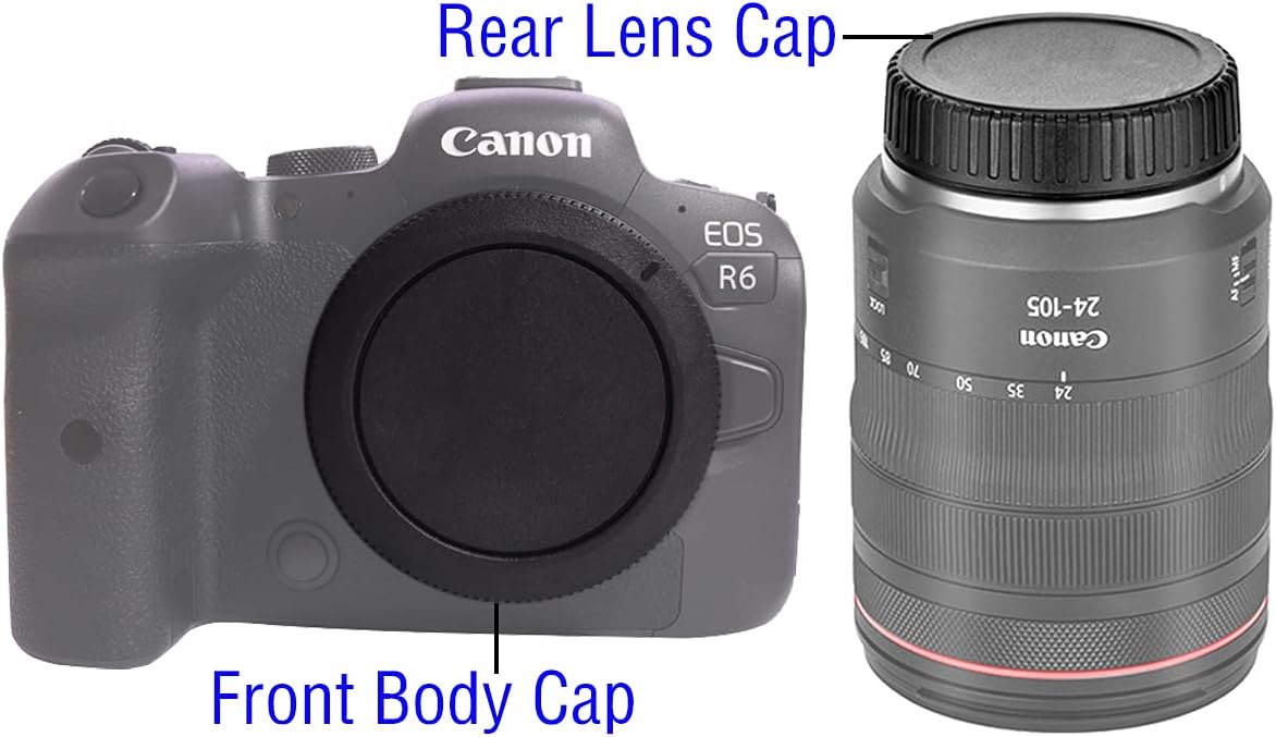 Front Body Cap Rear Lens Cap For Canon EOS R Series Mirroless Camera