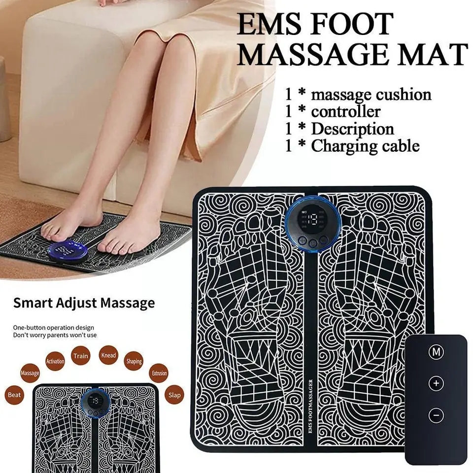 EMS Foot Massager, Electric Muscle Stimulator for Pain Relief and Relaxation