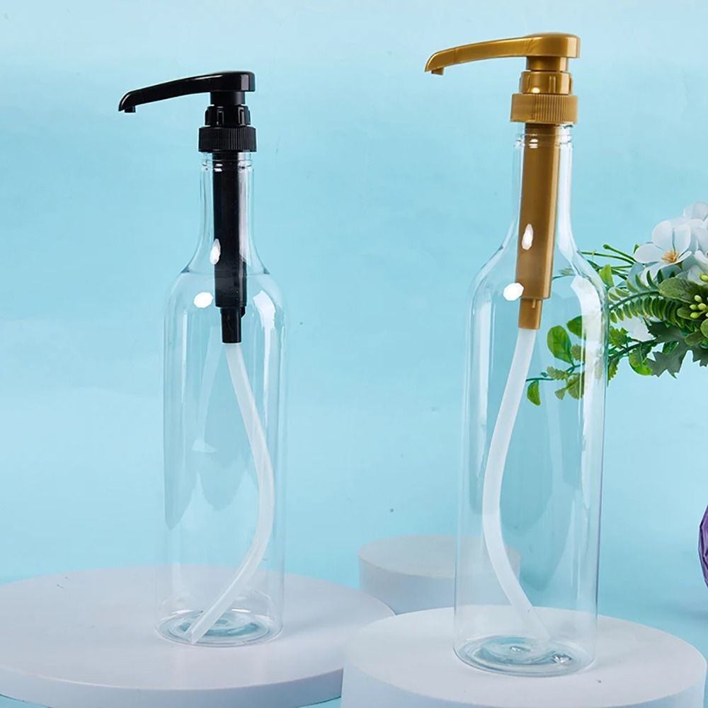 1Pcs Durable Kitchen Accessory Pump Bottle Squeeze Milk Coffee Syrup Bee Drip Syrup Storage Dispenser 750ml Transparent Honey Jar Container