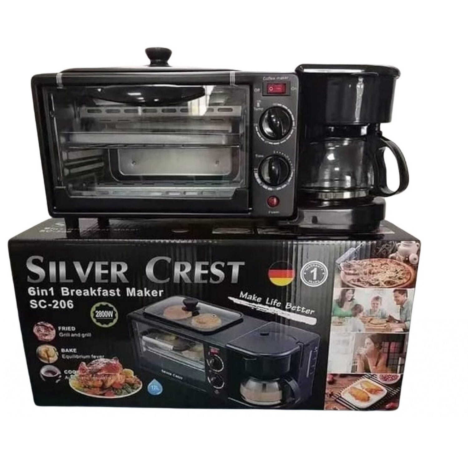 Silver Crest Electric Multifunctional 6 in 1 Breakfast Maker