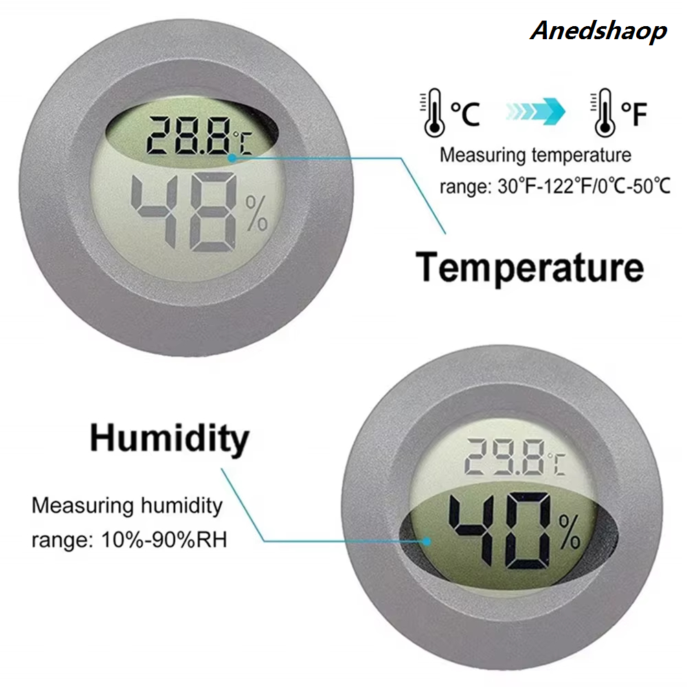 Anedshaop Mini Indoor Thermometer LCD Digital Temperature Room Hygrometer Fifty percent discount Gauge Sensor Humidity Meter Indoor Thermometer Temperature