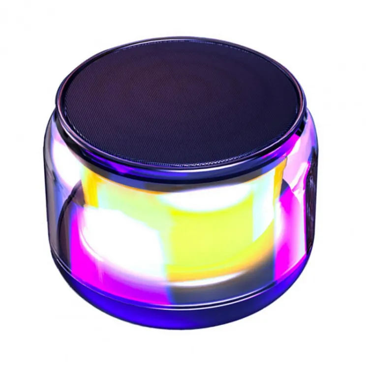 Bluetooth Speaker Portable Surround Sound LED RGB Lighting Outdoor HiFi Stereo Subwoofer for Desktop Outdoor