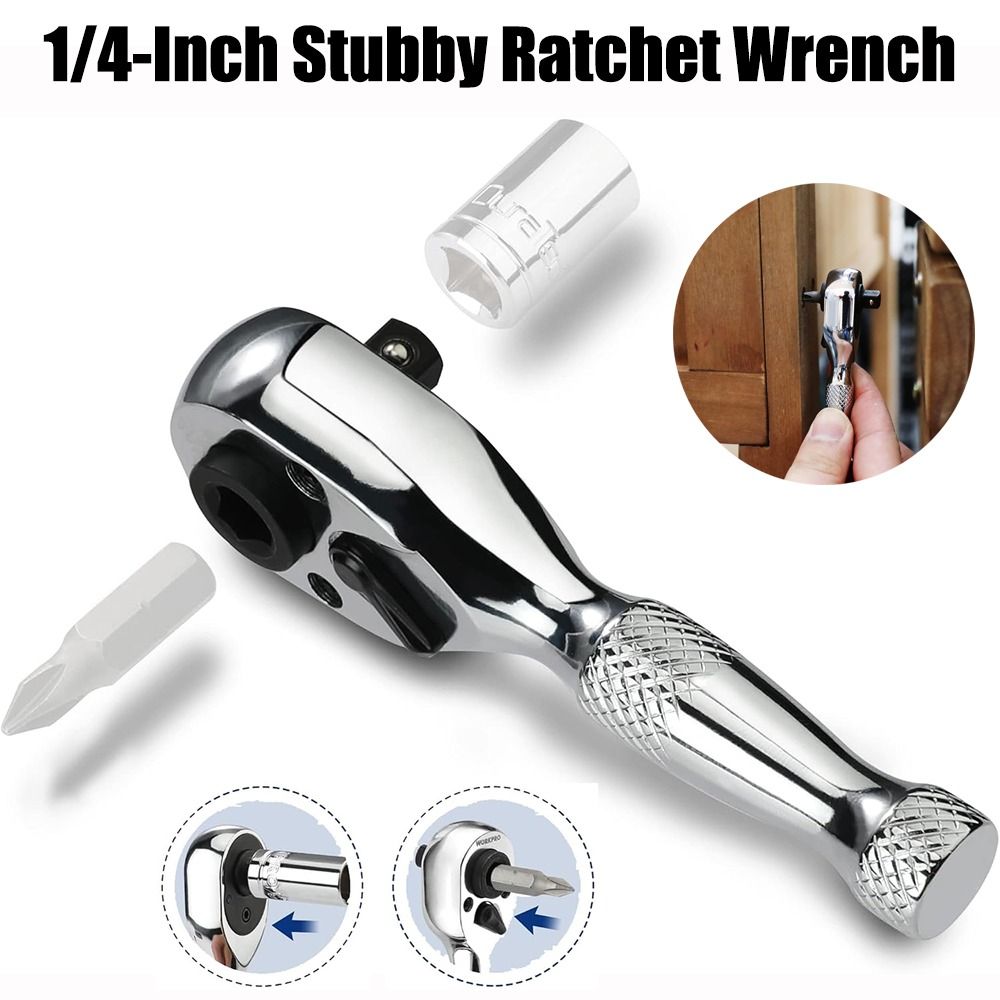 New Multi function Dual Head Wrench 1/4 Inch Mini Ratchet Wrench 72 Teeth Socket Wrench Home DIY
