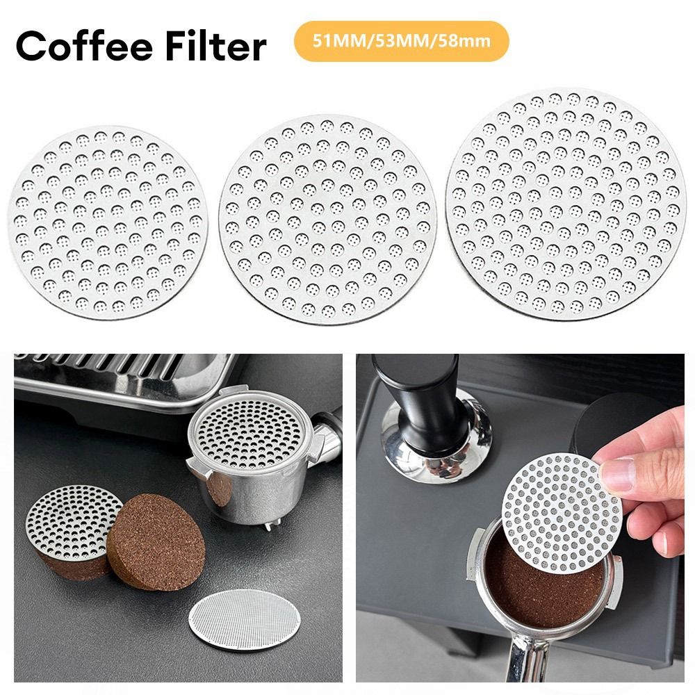1Pcs Durable Heat Resistant Coffee Filter Screen Espresso Accessories Making Puck Screen Coffee Making Mesh Reusable Portafilter Barista Screen for Portafilter Basket