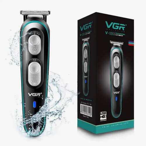 VGR 055 Rechargeable Hair Trimmer Waterproof Wireless Electric Shavers Beard Hair Clipper Trimmer Tool