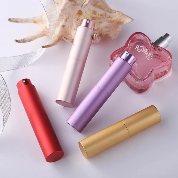 Refillable Travel Size Perfume Bottles 10ml Portable Rotating Spray Bottle - Glass Atomizer for Fragrance, Essential Oils, and Liquid Samples 10 ml Perfume Container