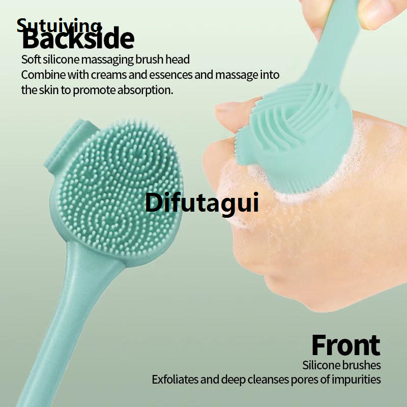 Difutagui Sutuiying 1pc double-ended silicone mask brush, multi-functional full face High New Quality cleanser, exfoliating and blackheads - deep cleansing of pores