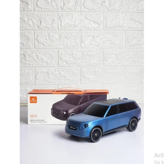 Kisonli B3 Car Design Wireless Bluetooth Speaker with Solar Charging | 10W Output | Portable Mini Speaker | FM, TF & USB Support