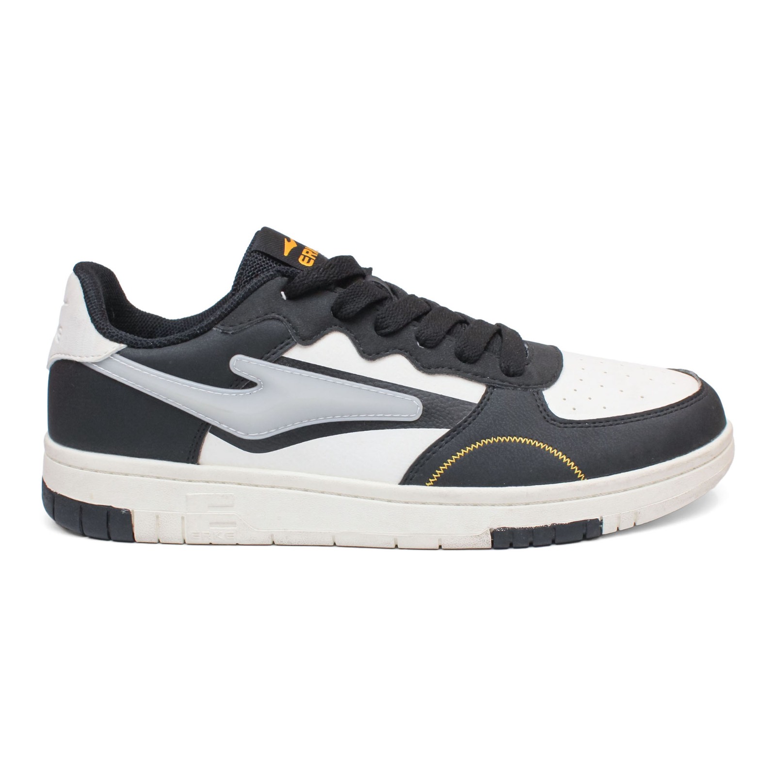 Erke Black/White Skateboard Trendy Shoes For Women 12122301103-006
